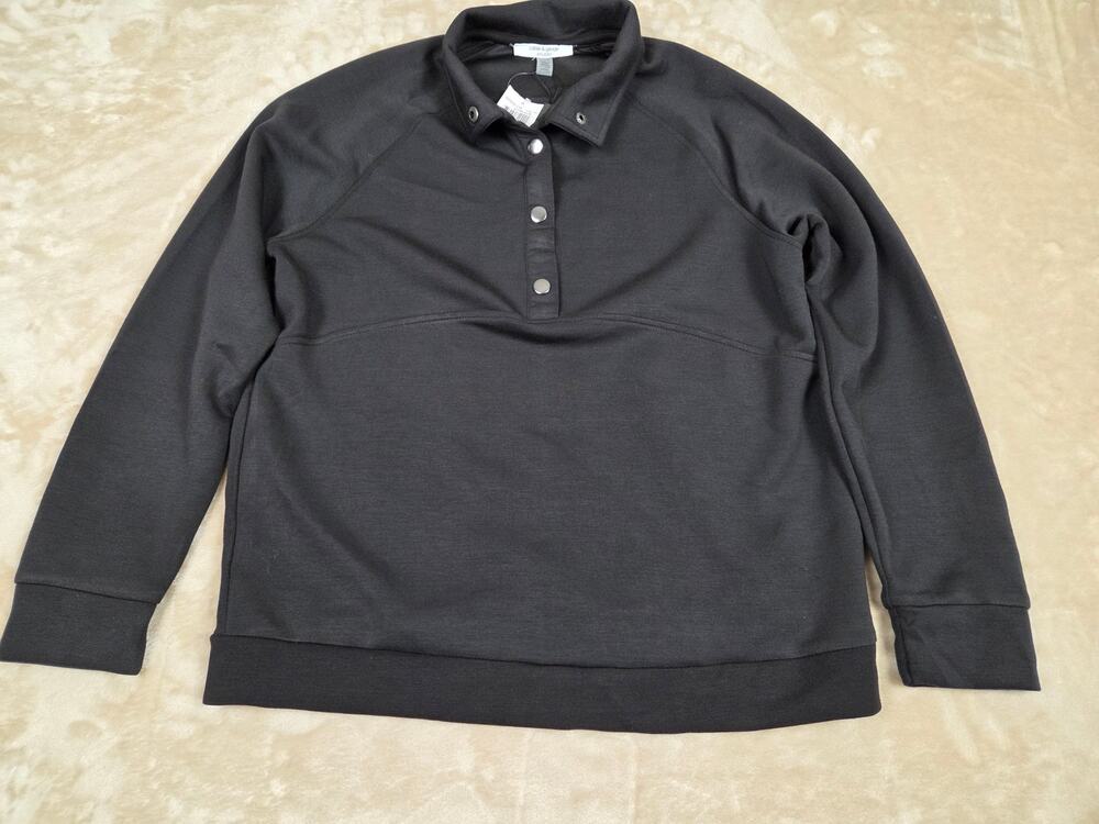 Cable & Gauge Black Pullover